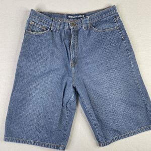 VTG Brooklyn Express Shorts Mens 40 (37) Blue Denim Baggy Loose Skater Y2K Jeans